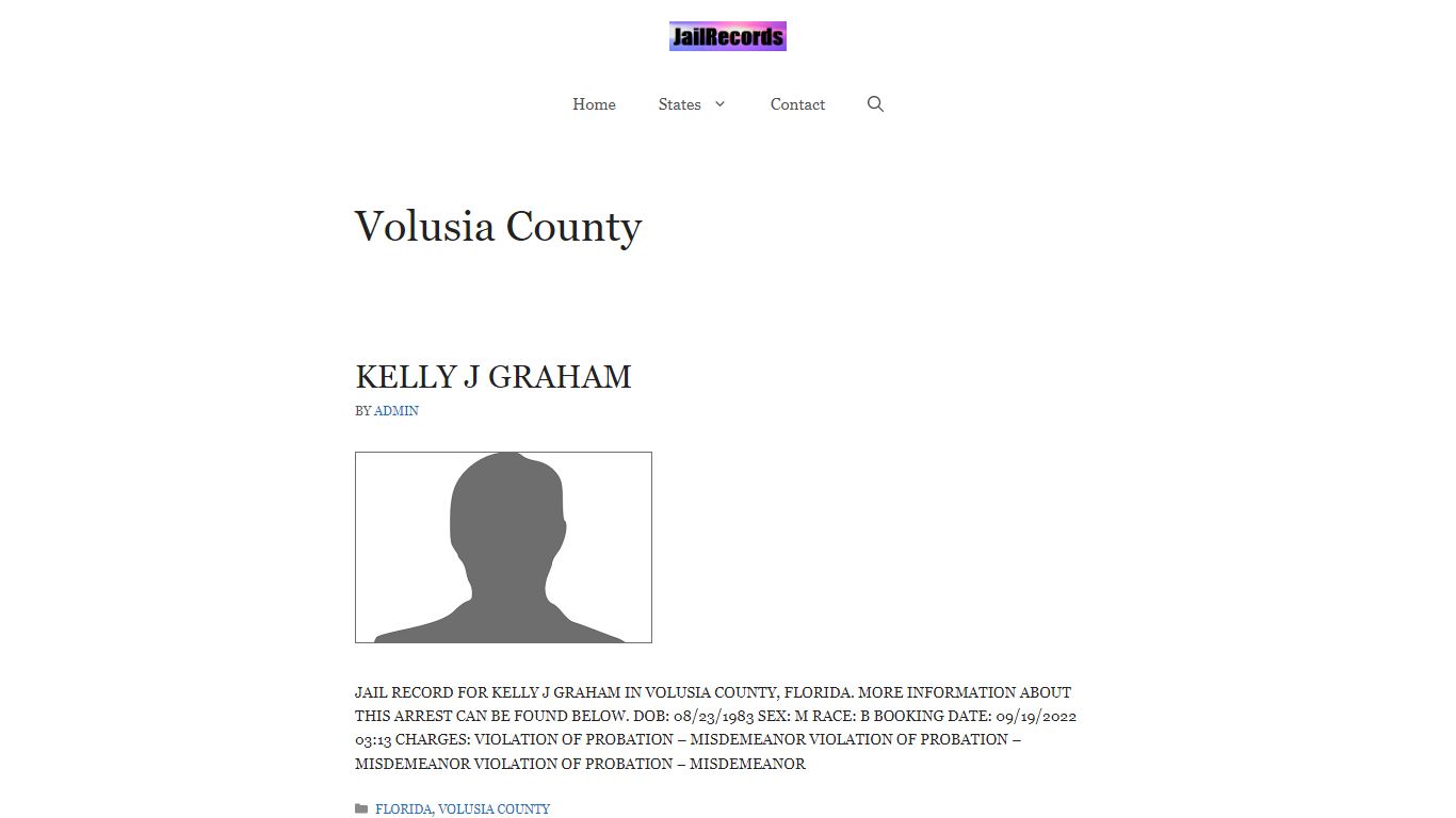 Volusia County Arrest Records