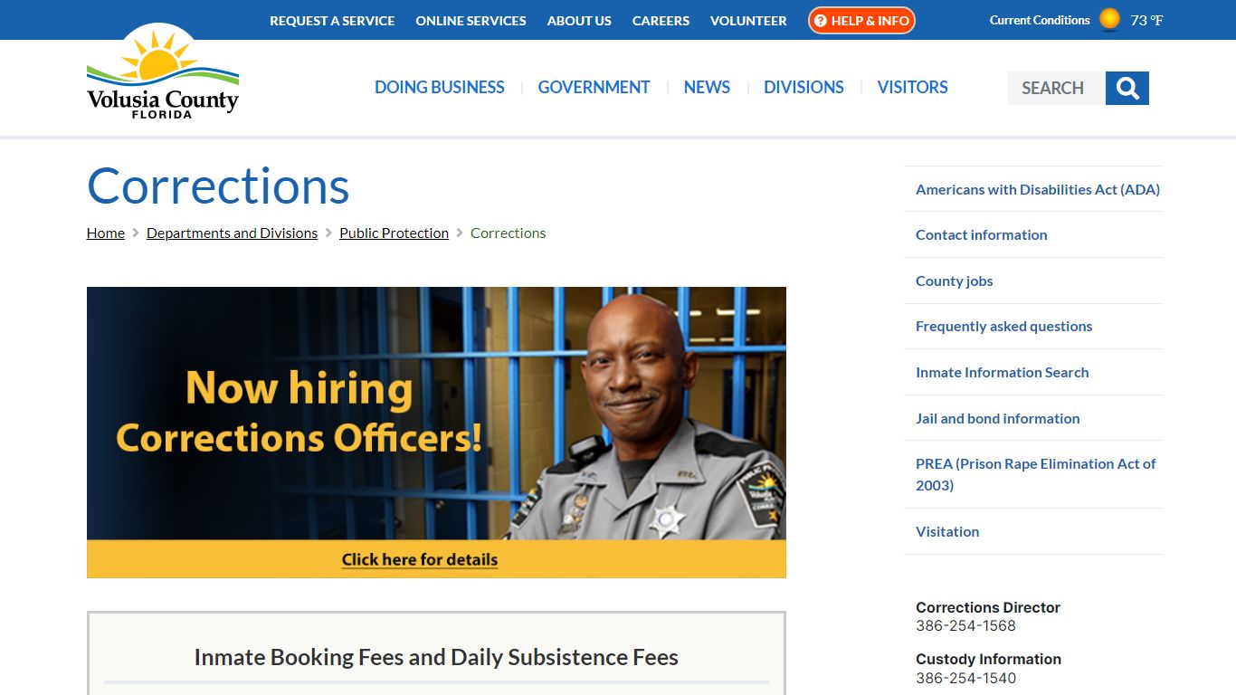 Corrections - Volusia County, Florida